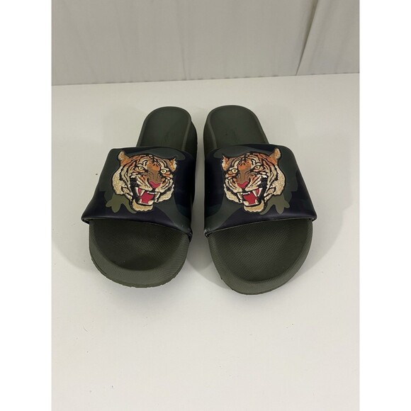 Polo Ralph Lauren Men Cayson TIGER Olive Green Slide Sandals Sz 9 Streetwear main image 9
